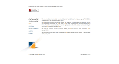 Desktop Screenshot of exchangeconsulting.com